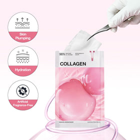 Back view of MEDIHEAL Collagen Essential Face Sheet Mask packaging