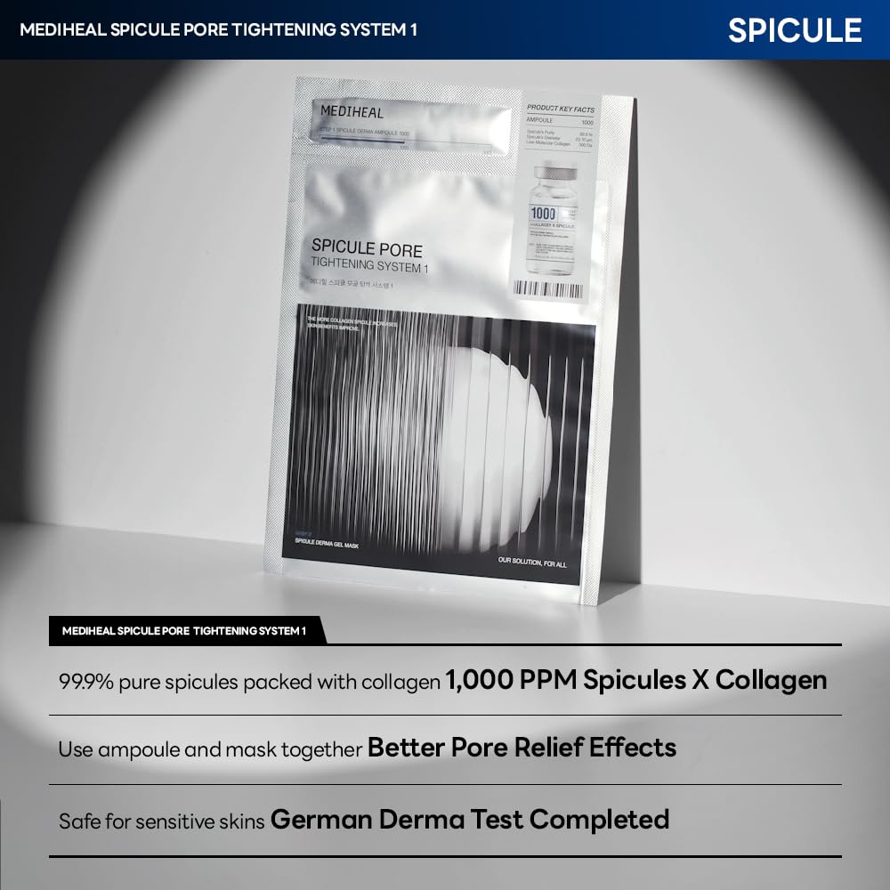 Back view of MEDIHEAL Collagen Spicule Hydrogel Mask Set