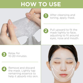 Back view of MEDIHEAL Tea Tree mask packaging with ingredients