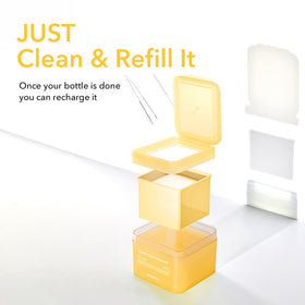 Back view of MEDIHEAL toner pads refill packaging