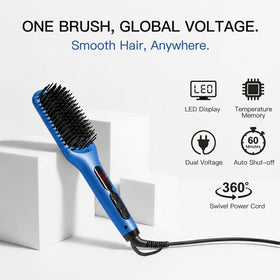 Back view of MEGAWISE Pro Ceramic Ionic Hair Straightener Brush
