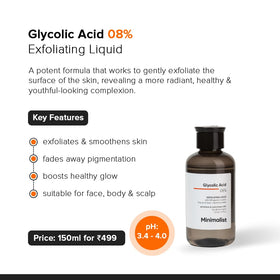 Back view of Minimalist Glycolic Acid 8% Exfoliating Toner
