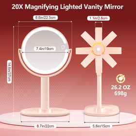 Back view of MIYADIVA Makeup Mirror with lights
