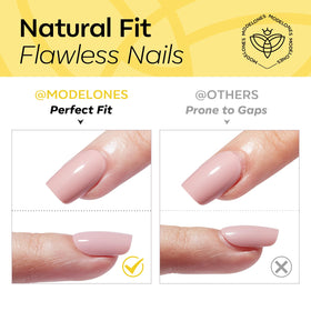 Back view of Modelones Yellow Press on Nails packaging