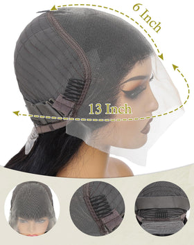 Back view of MsBertha Body Wave Human Hair Wig