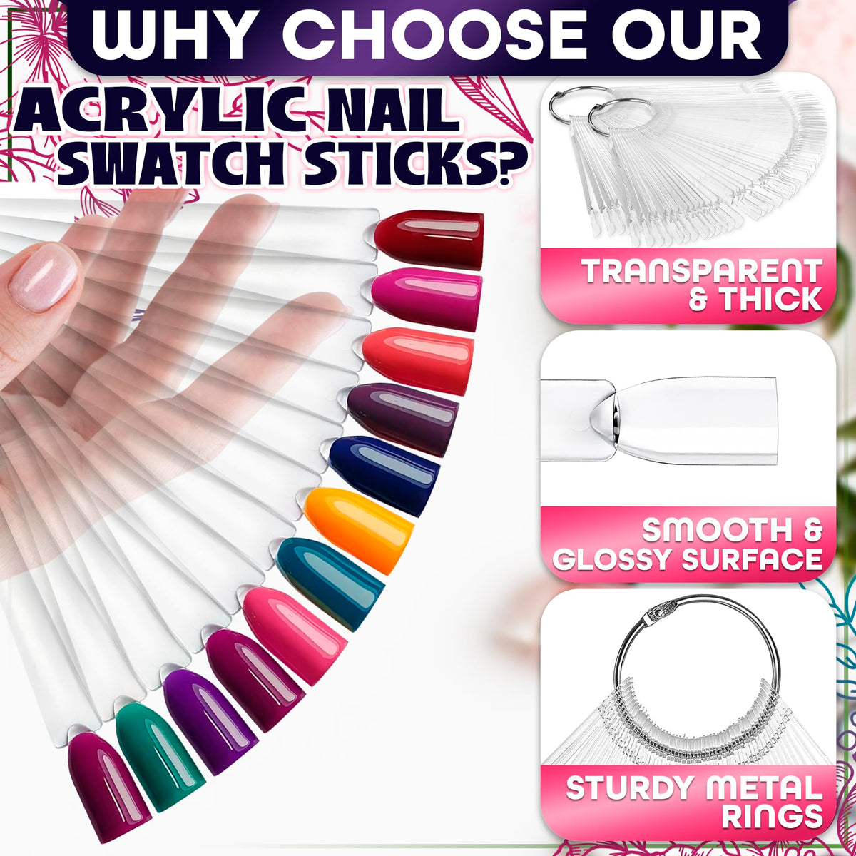 Back view of Novsix Nail Swatch Sticks packaging