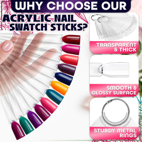 Back view of Novsix Nail Swatch Sticks packaging
