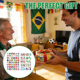 Back view of OFJRAP World Cup 2026 soccer temporary tattoos packaging