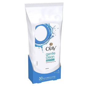 Back view of Olay Cleanse Gentle Facial Cloths packaging