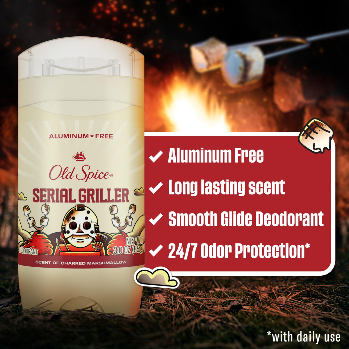 Back view of Old Spice Summerdudes Deodorant showing ingredients