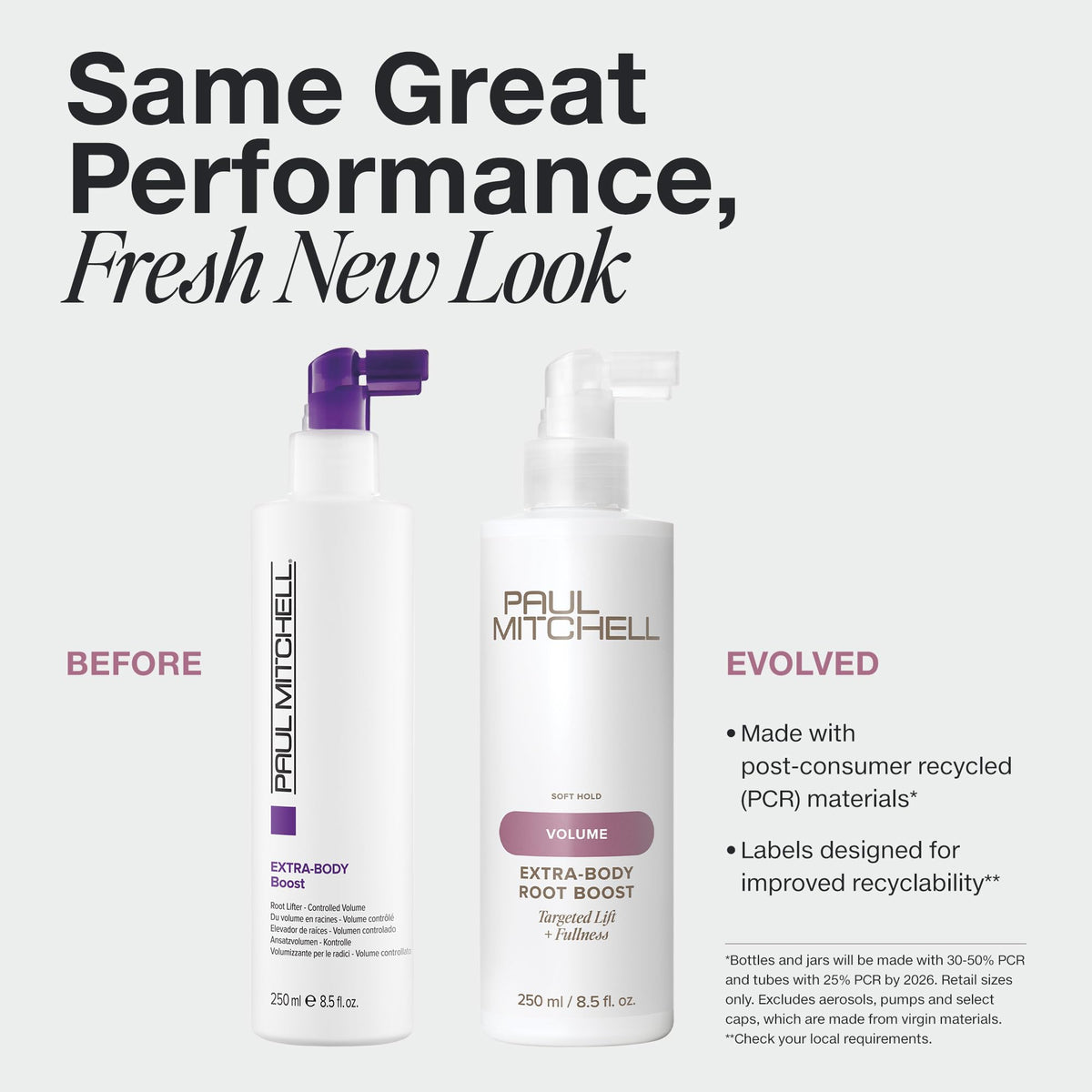 Back view of Paul Mitchell Extra-Body Root support Volumizing Spray