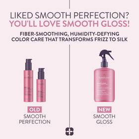 Back view of Pureology Smooth Gloss Silkmorphose Spray packaging