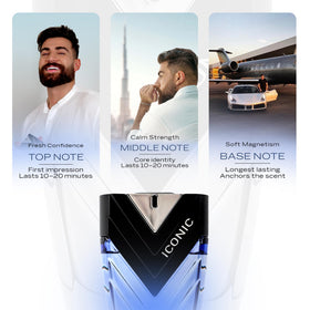 Back view of Sapil Iconic Perfume for Men 100ml bottle