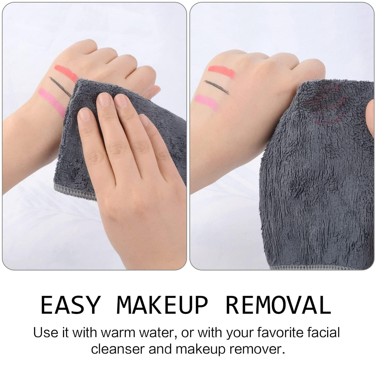 Back view of SINLAND Microfiber Facial Cloths packaging