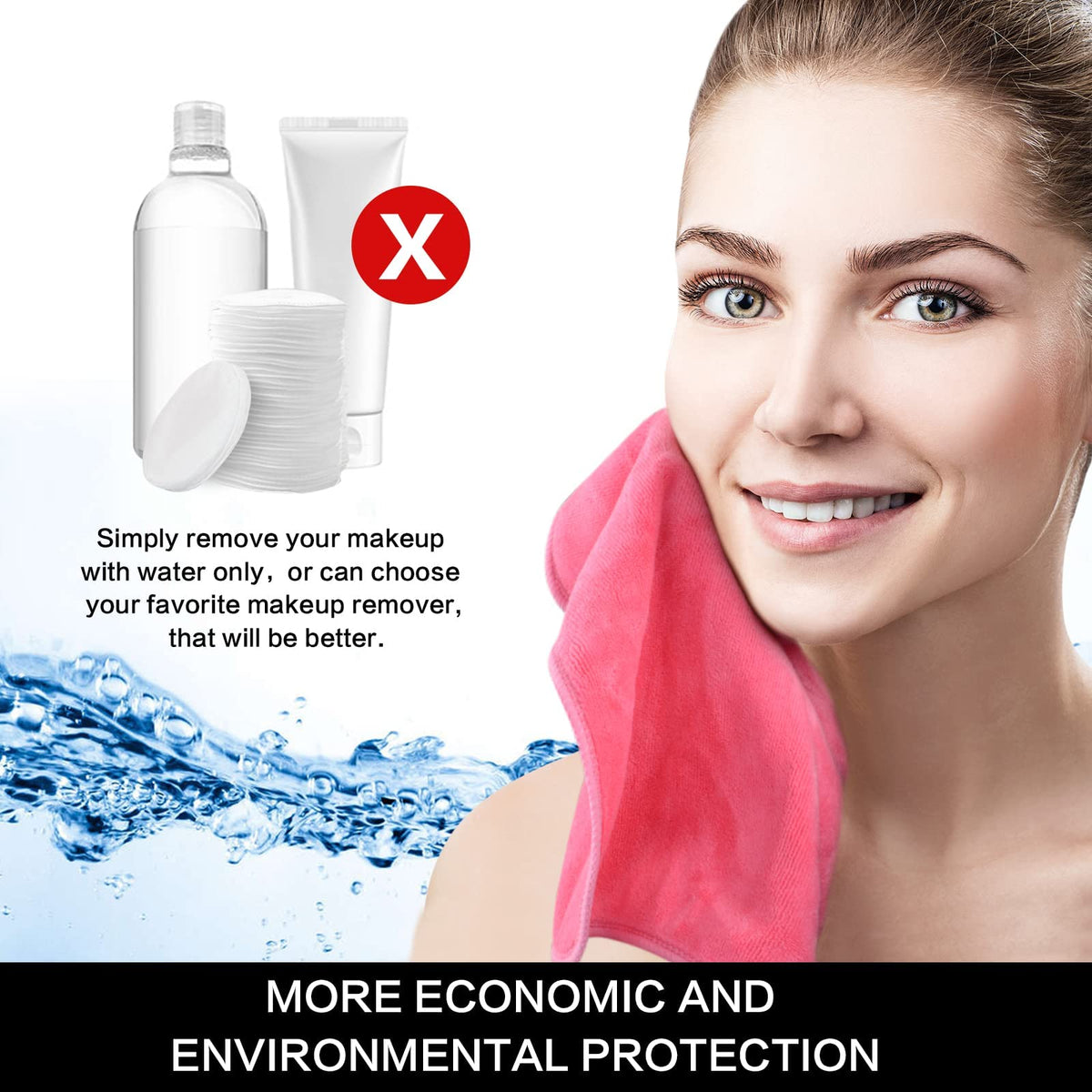Back view of SINLAND Microfiber Facial Cloths packaging