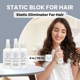 Back view of Static Blok Anti-Static Spray bottle