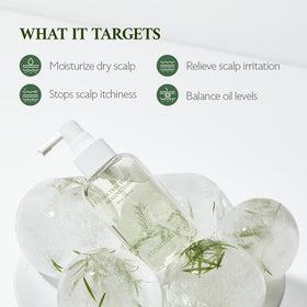 Back view of STEAMBASE Tea Tree Scalp Healing Tonic packaging
