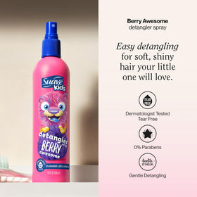 Back view of Suave Kids Detangler Spray 10 oz showing ingredients
