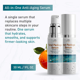 Back view of SUN COAST SCIENCES Total Package Serum packaging