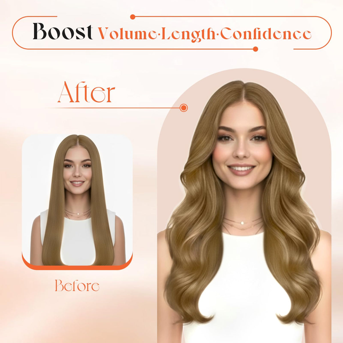 Back view of Sunny Hair Clip in Hair Extensions