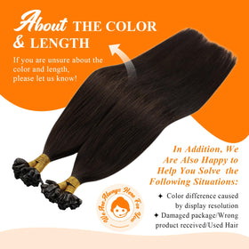Back view of Sunny Hair extensions showing length
