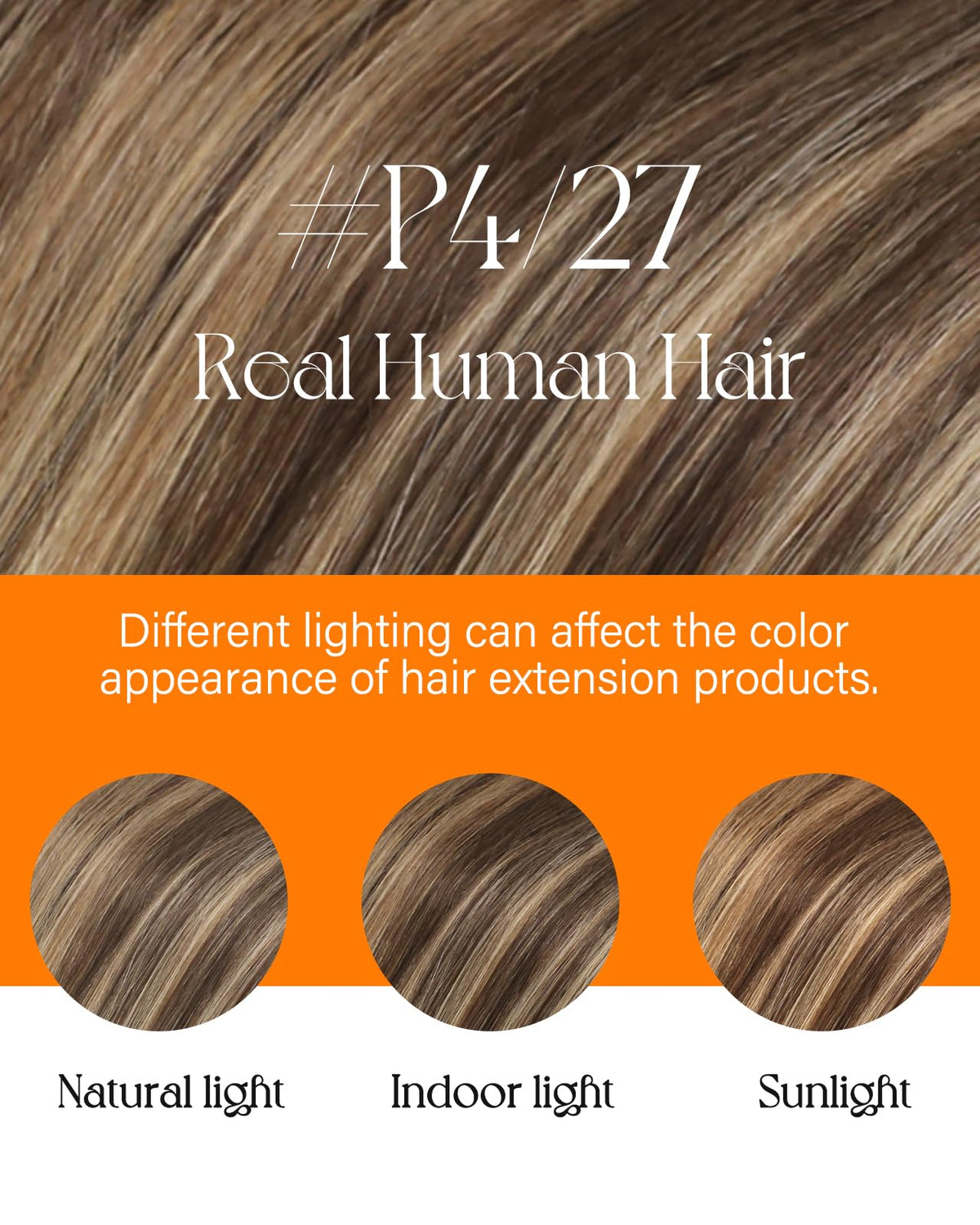 Back view of Sunny Hair extensions showing natural blend