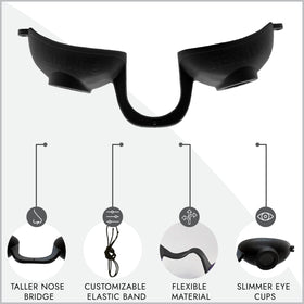 Back view of Super Sunnies Goggles showing flexible eyeshields