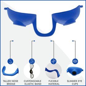 Back view of Super Sunnies UV Eye Tanning Bed Goggles showing flexible strap