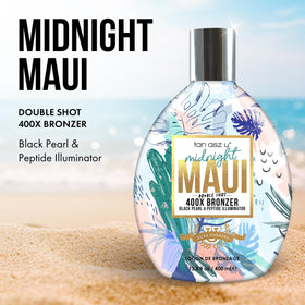 Back view of Tan Asz U Midnight Maui 400X Bronzer Indoor Tanning Lotion