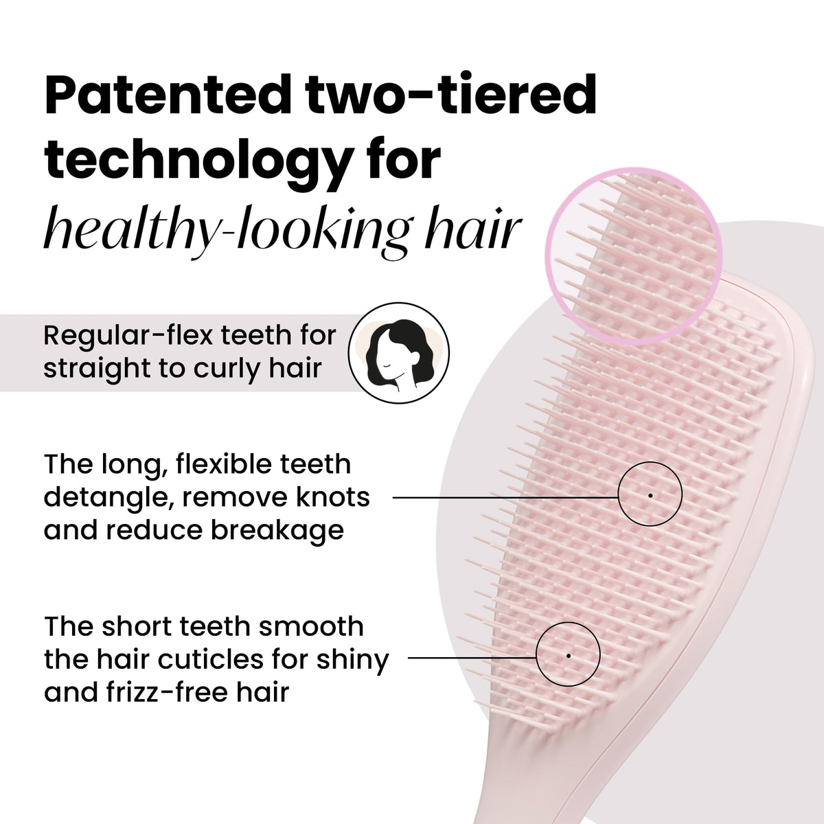 Back view of TANGLE TEEZER Plant-Based Detangler Brush