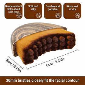 Back view of the Lymphatic Contour Face Brush showing bristle quality