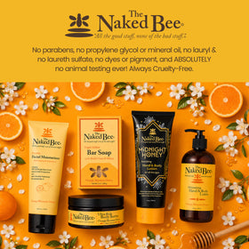 Back view of The Naked Bee Nourishing Body Lotion packaging
