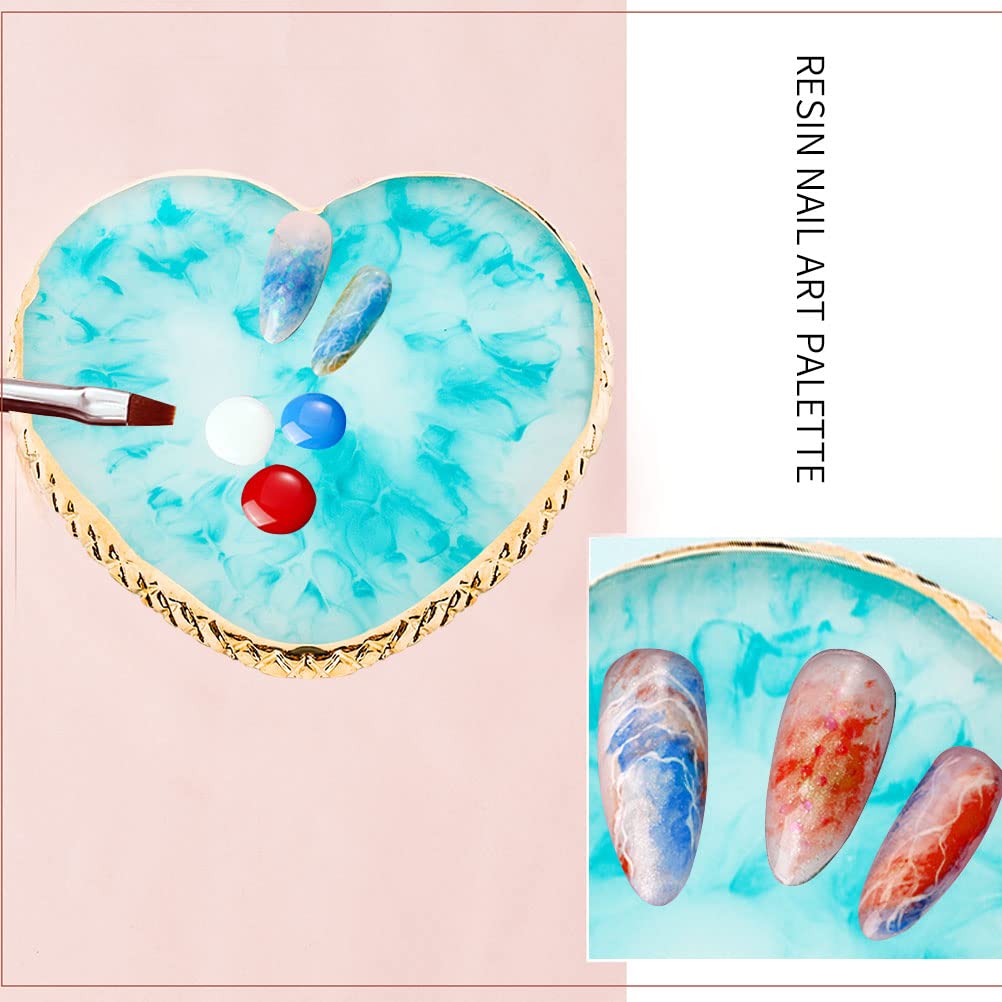 Back view of the pink resin nail art palette