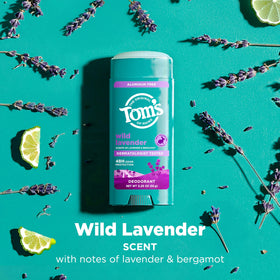 Back view of Tom's of Maine deodorant packaging