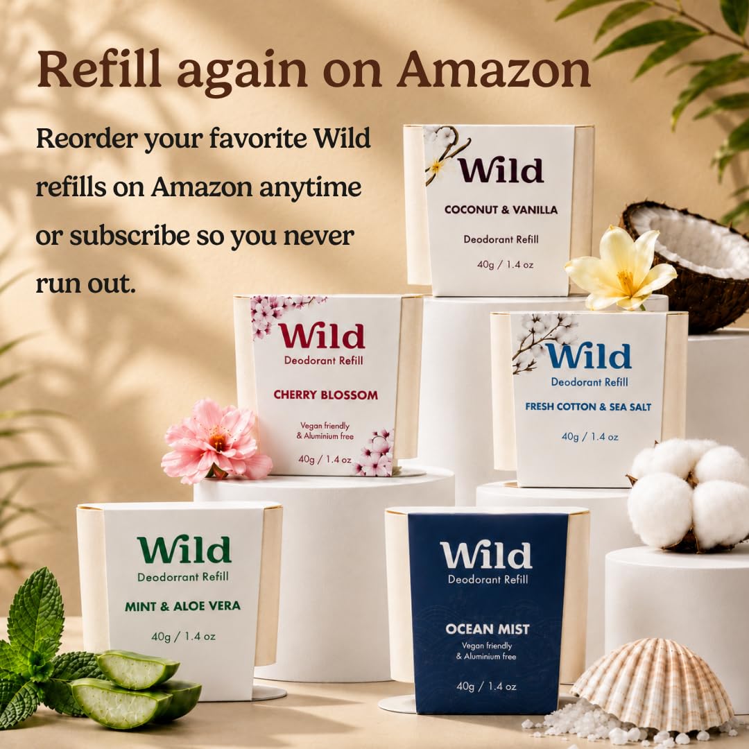Back view of Wild deodorant black case