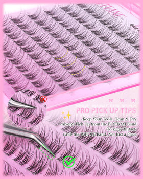 Back view of wtvane Natural Lash Clusters packaging