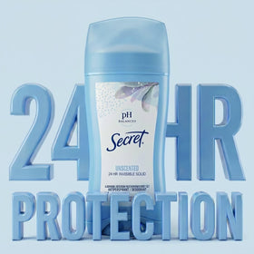 Back view showing ingredients of Secret Original Unscented Women's Antiperspirant