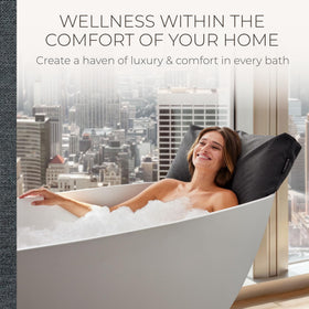 BADESOFA Luxury Bath Pillow S Charcoal in a bathtub