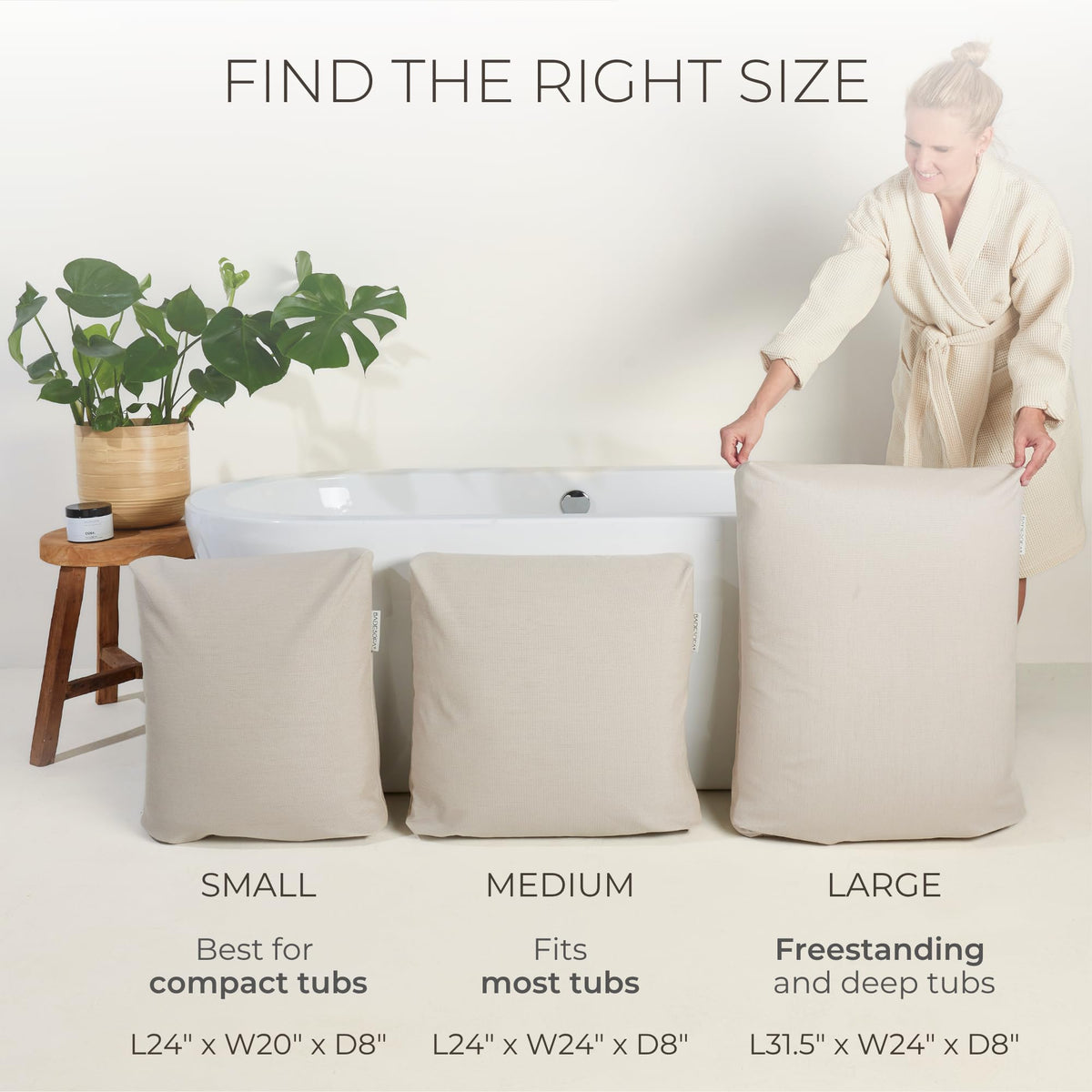 BADESOFA Luxury Bath Pillow S Charcoal packaging