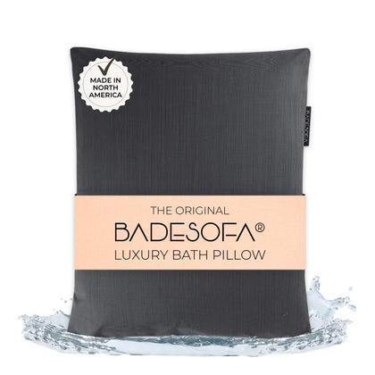 BADESOFA Luxury Bath Pillow S in Charcoal front view