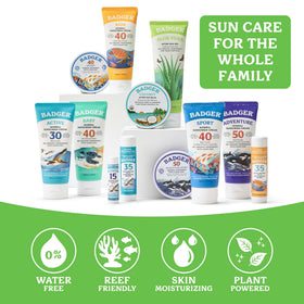 Badger Aloe Vera Gel applied to sunburned skin