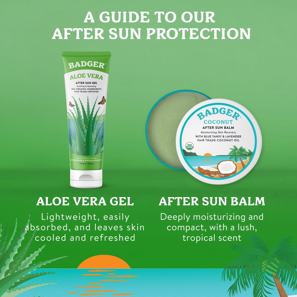 Badger Aloe Vera Gel in a natural setting