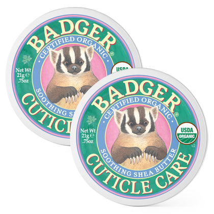 Badger Cuticle Cream 2-Pack front view with packaging