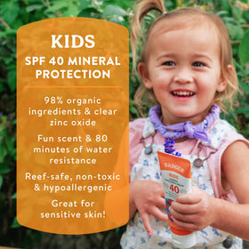 Badger Kids Mineral Sunscreen Cream and Face Stick packaging