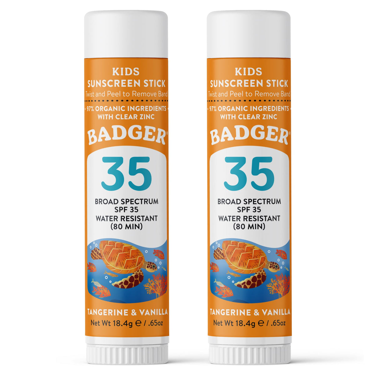 Badger Kids Sunscreen Face Stick SPF 35 front view