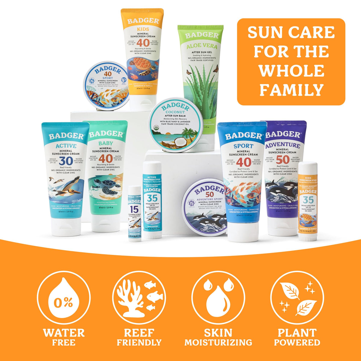 Badger Kids Sunscreen Face Stick SPF 35 in outdoor setting