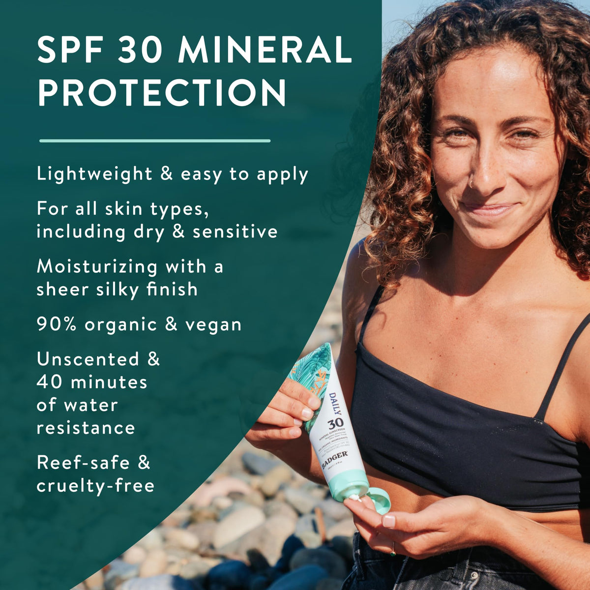 Badger Mineral Daily Sunscreen SPF 30 back view
