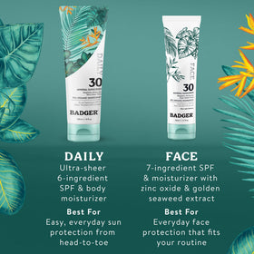 Badger Mineral Daily Sunscreen SPF 30 in a natural setting