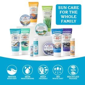 Badger Mineral Sunscreen Cream SPF 30 in use outdoors