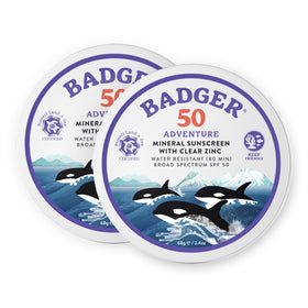 Badger Mineral Sunscreen SPF 50 2.4 oz tin front view